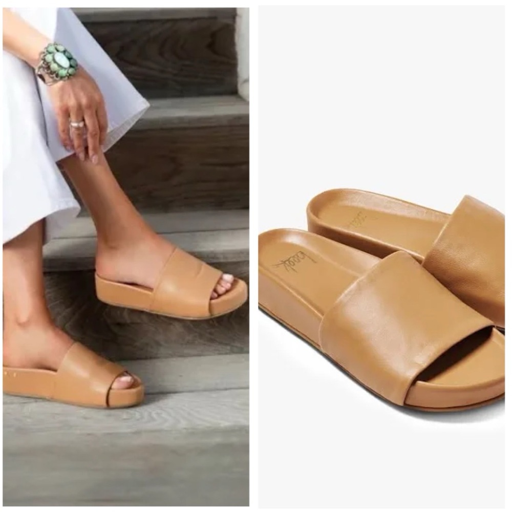 Beek Pelican Leather Platform Sandal SIZE:8